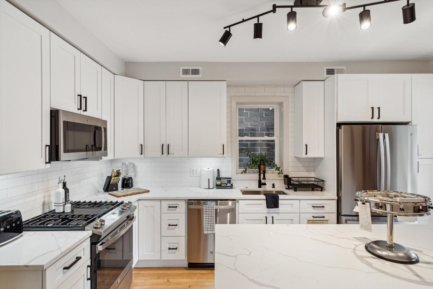 White kitchen real estate photography Chicago